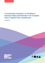 A quantitative evaluation of the balance between values and interests in the European Unionʿs digital trade commitments