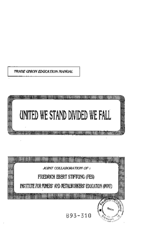 United we stand, divided we fall